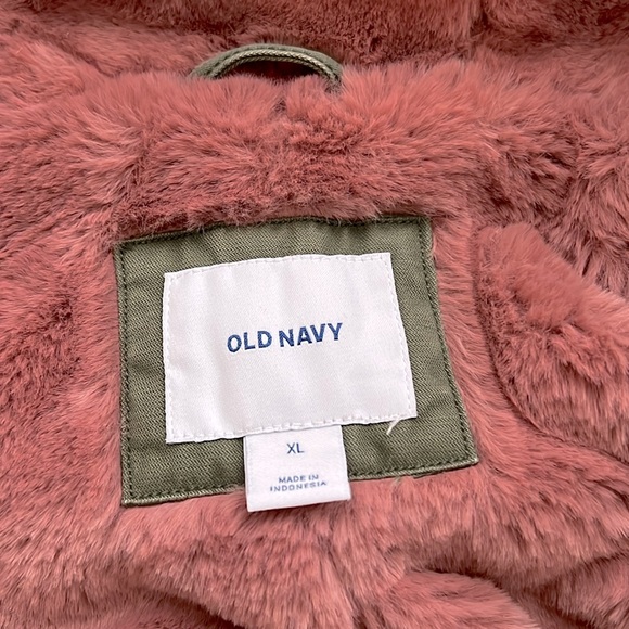 Old Navy Women's Green Utility Jacket with Hood - Picture 2 of 7